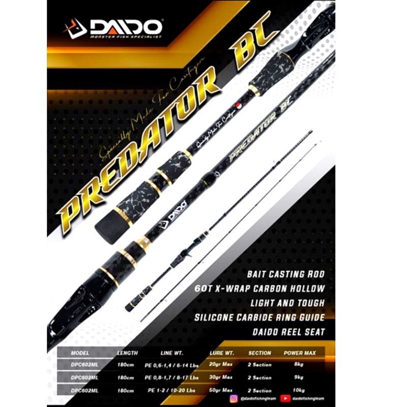 JORAN CASTING DAIDO PREDATOR TERBARU DRAG 9 KG & 10 KG 180CM