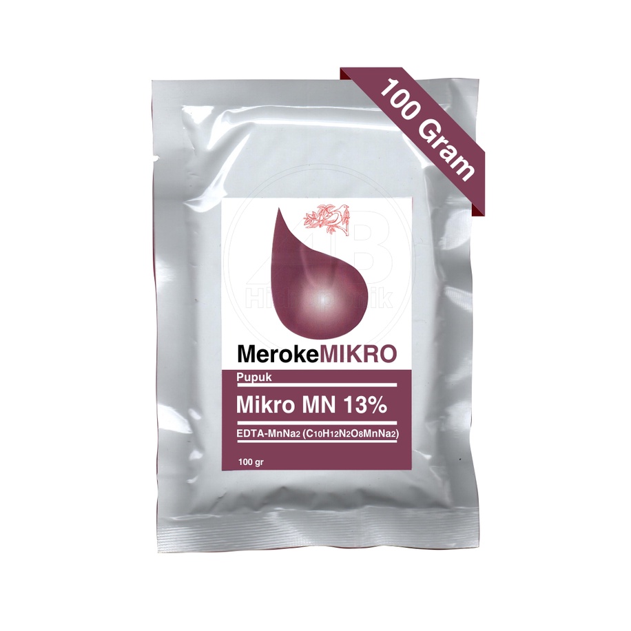 Meroke Mn EDTA 13% Pupuk Nutrisi Mikro Mangan Chelate 100 Gram
