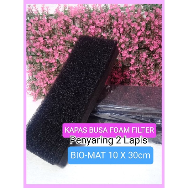 Kapas Busa Filter 2 Lapis Media Penyaring Pembersih Kotoran Aquarium