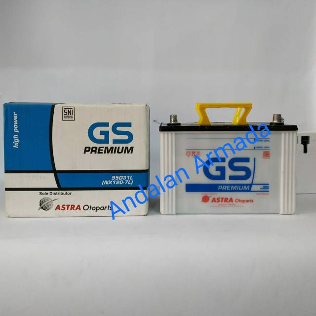 Aki Astra Otoparts GS Premium 95D31R/NX120-7 (80Ah) + Air Aki Zuur