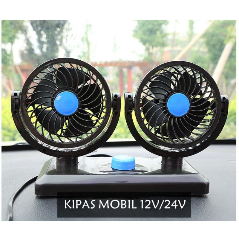 Kipas Angin Mobil Di Lighter 12V Fan Double Blower / Kipas angin mobil T303