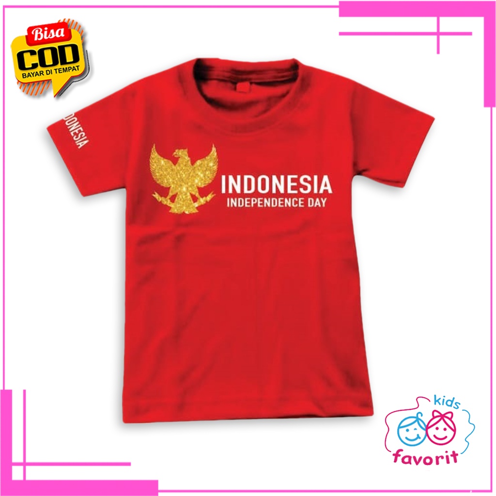 KAOS ANAK GARUDA MERAH PUTIH DIRGAHAYU  INDONESIA USIA 12BULAN SAMPAI 10TAHUN