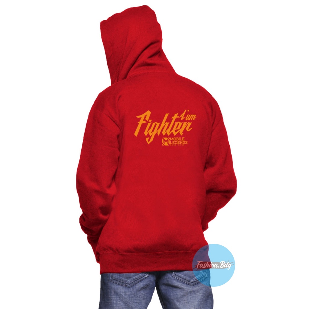 JAKET SWEATER PRIA HOODIE JUMPER I'AM FIGHTER MOBILE LEGEND TERLARIS