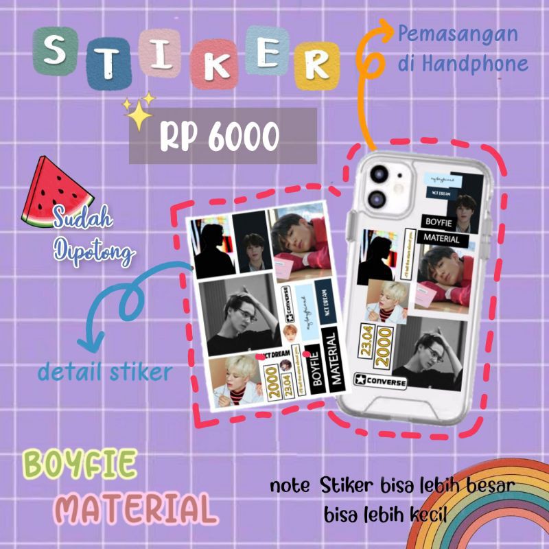  NCT  DREAM Stiker  boyfie material Shopee Indonesia