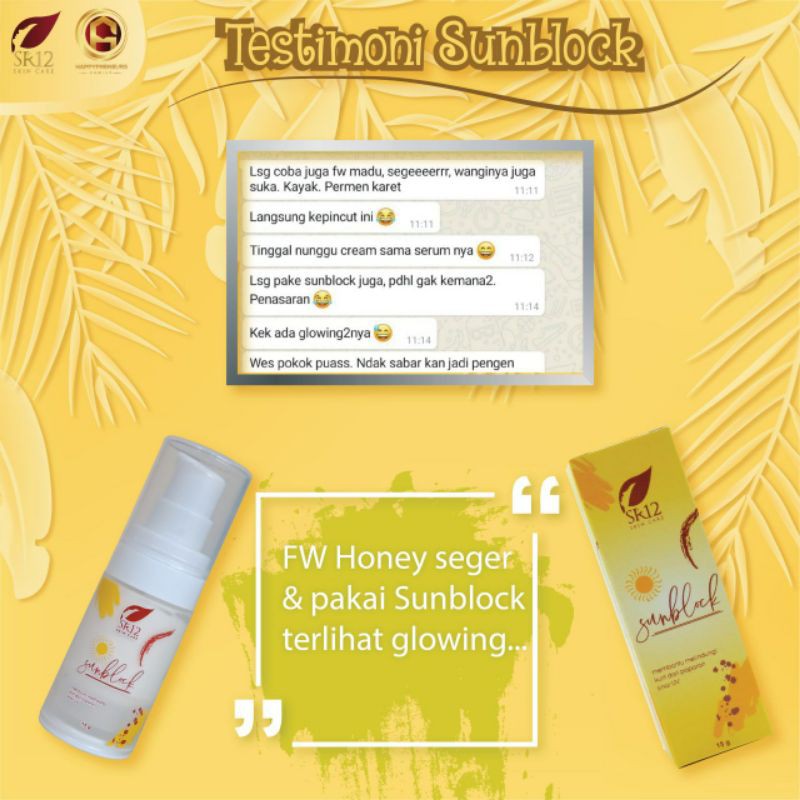 SUNBLOCK WAJAH SPF 30+ SR12 BPOM / MELINDUNGI KULIT DARI PAPARAN SINAR UV / CREAM PEMUTIH WAJAH / KRIM GLOWING