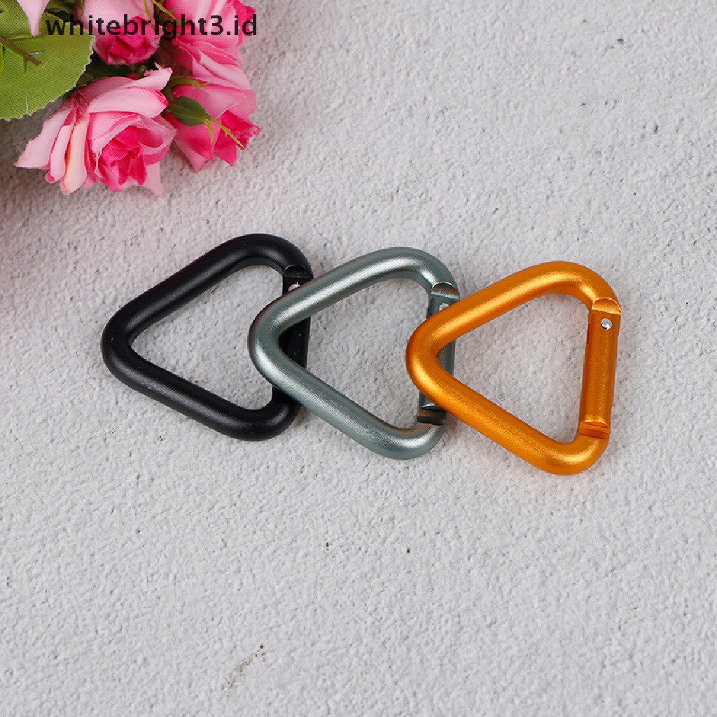 (whitebright3.id) 1pc Carabiner Bentuk Segitiga Untuk Camping / Hiking