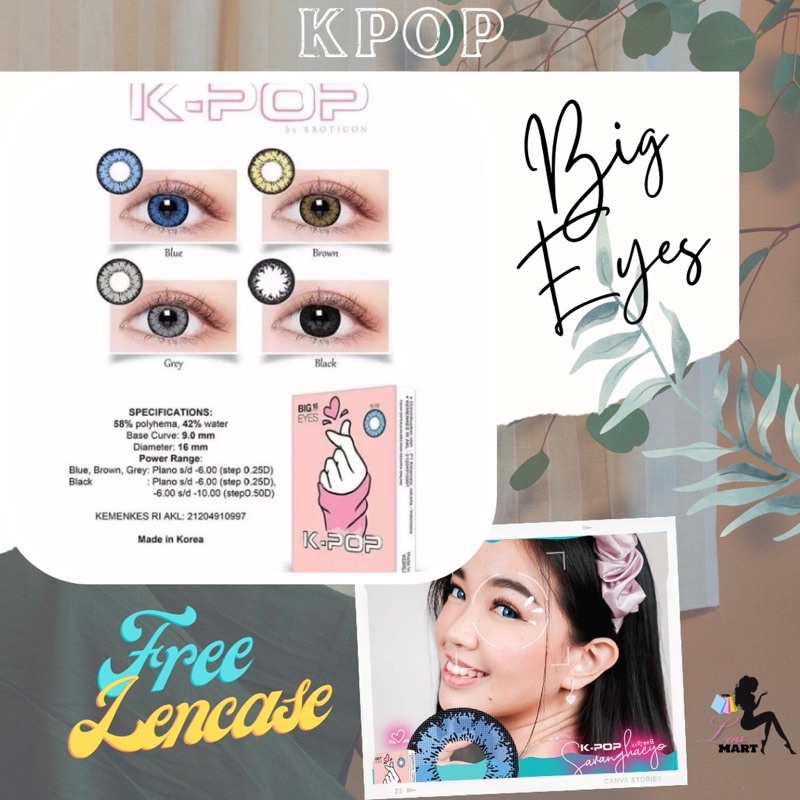 SOFTLENS X2 KPOP | SOFTLENS K-POP | diameter 16 free lencase