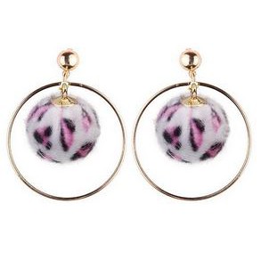 Anting Korea Stud Bulat Pompom Import