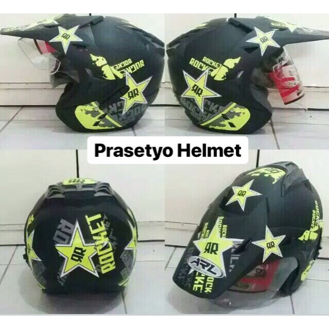 Jual Helm Semi Cross Double Visor Arl New Indonesia Shopee Indonesia