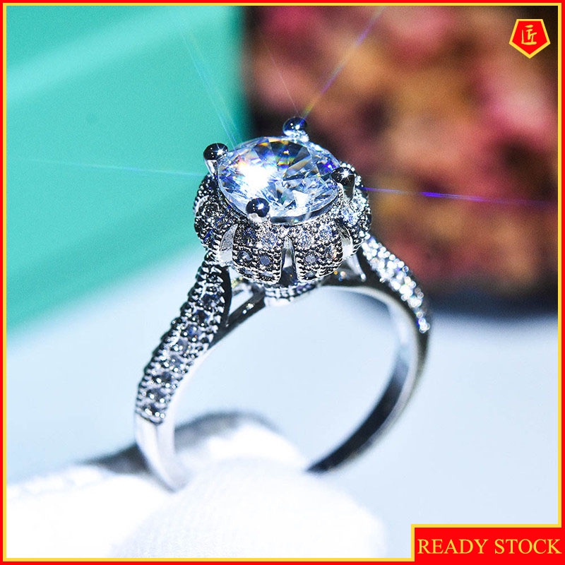 Fashion Luxurious and Personalized Diamond Inlaid Crown Ring