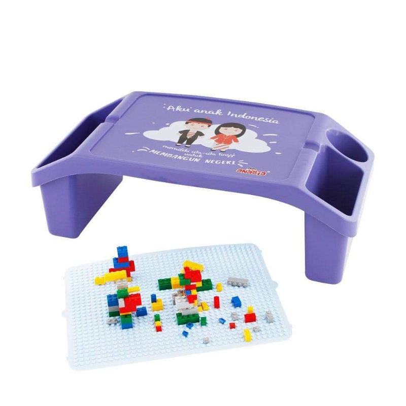 

Anasia Meja Belajar Anak Serbaguna Free Papan dan Lego / Kids Table Set