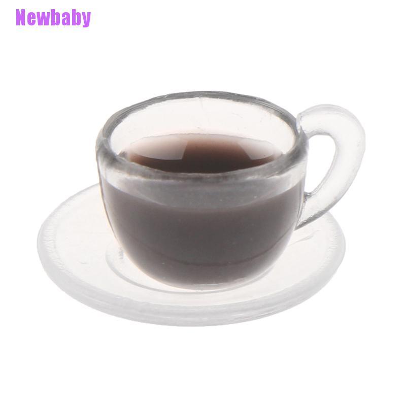Newbaby Mainan Miniatur Cangkir Kopi Skala 1: 12 Untuk Aksesoris Rumah Boneka