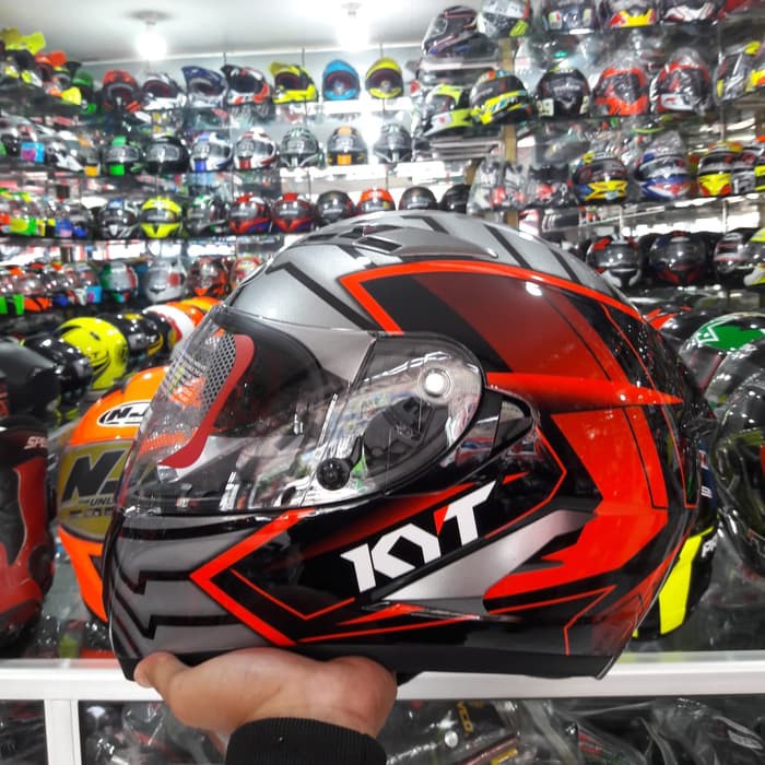 Helm KYT Falcon 2 Motif Armour Red Not Vendetta Armor