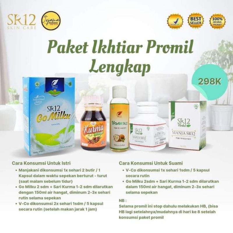 PAKET PROMIL LENGKAP SR12 / Program hamil SR12 / PROMIL HERBAL