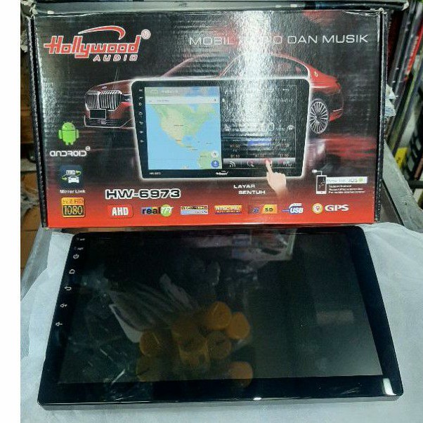 head uni android 10inch hollywood HW 6973 ram 2gb