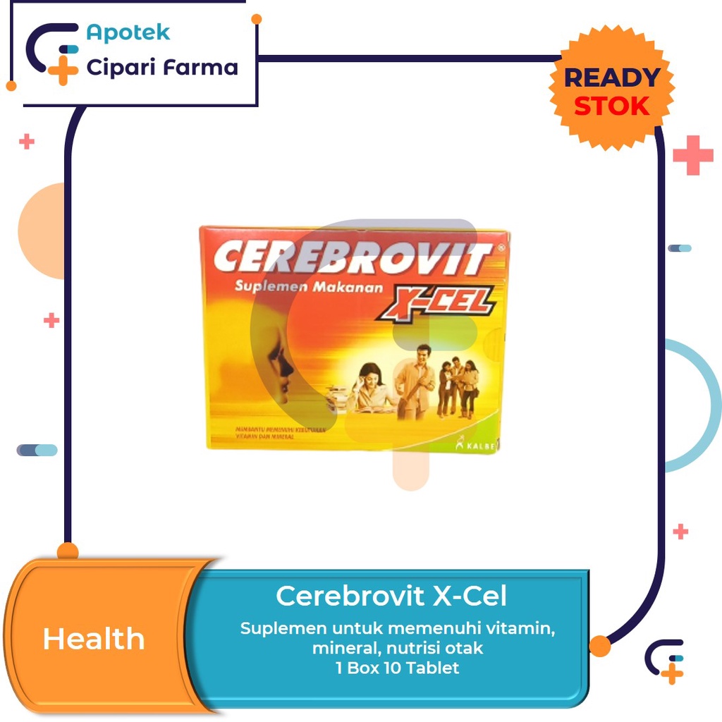 Jual Cerebrovit X Cel Suplemen Nutrisi Otak Multivitamin Mineral 1 Box