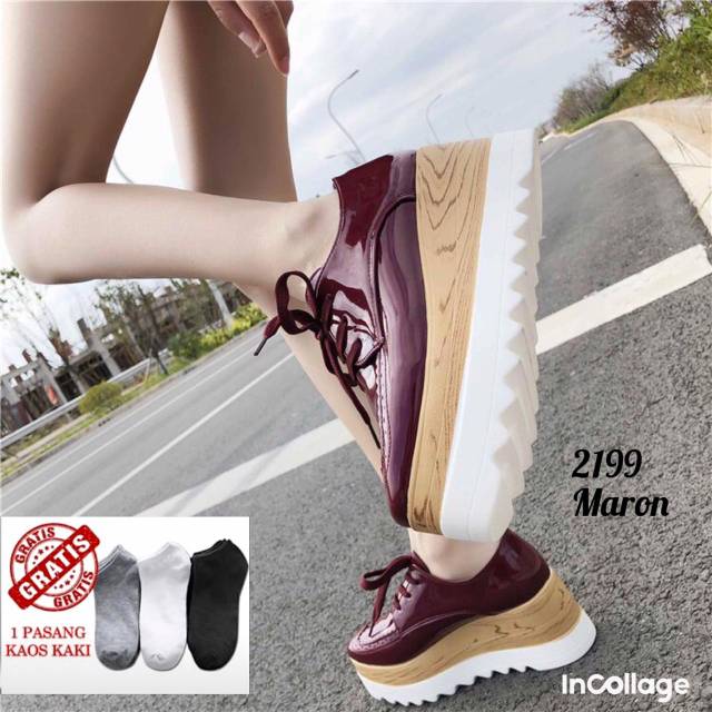 Sepatu Wedges wanita impor Korea 2199