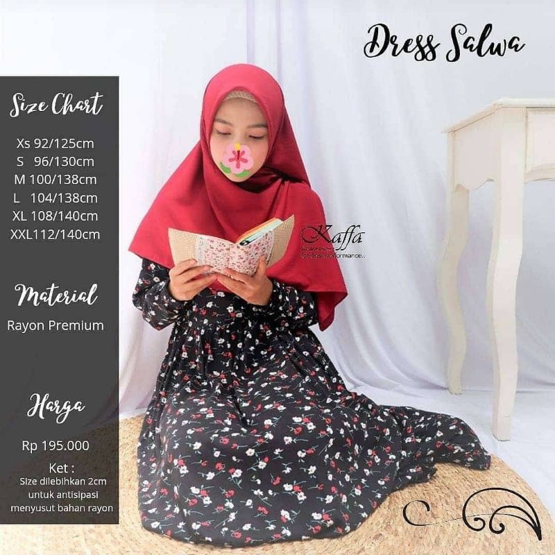 dress Salwa Kaffa busana fashion Bandung