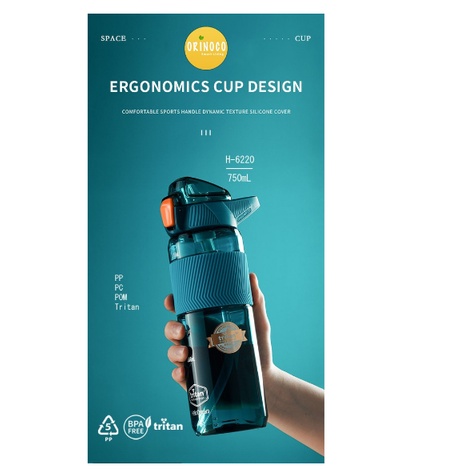 

Orinoco Botol Minum 750ML Falcon Space Cup Sport Bottle Plastik Tritan Leakproof H-6220