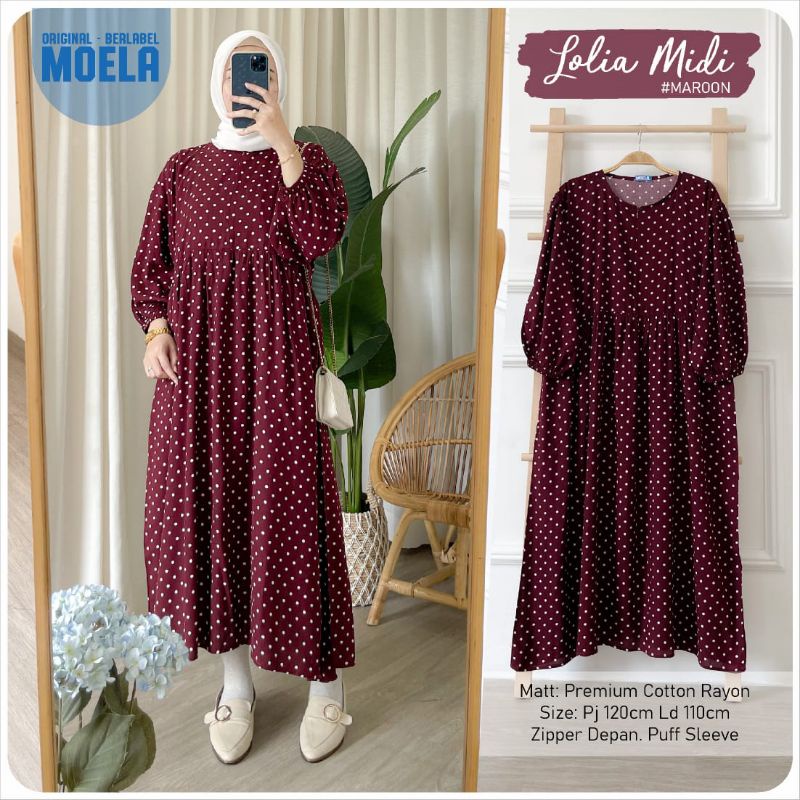 MIDI DRESS LOLIA ORIGINAL MOELA BERLABEL