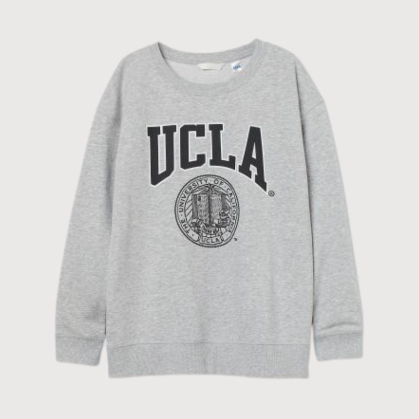 HOODIE CREWNECK H&M UCLA GREY FULLTAG