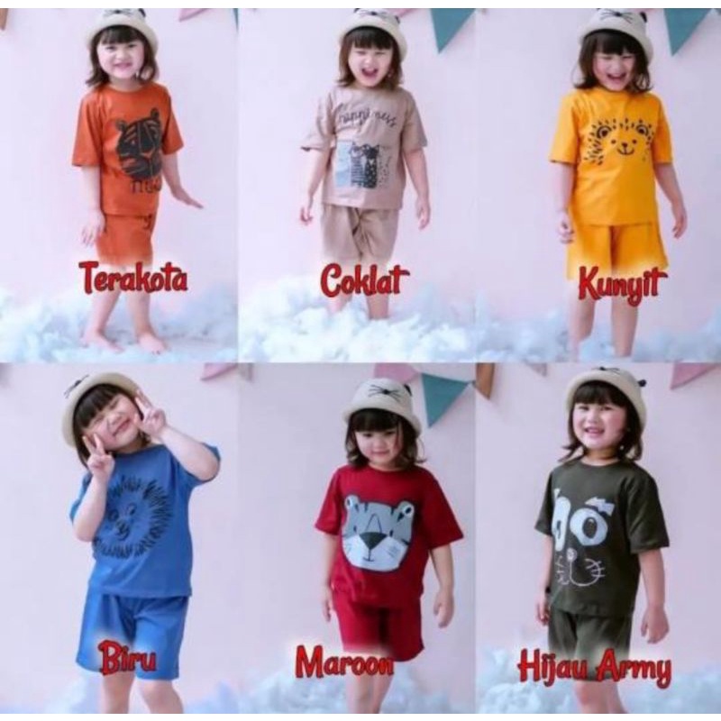 Baju anak laki laki Baju anak perempuan Set Cool anak Pilih warna