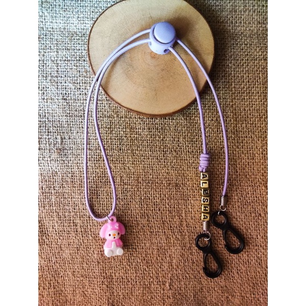 Strap Pengait Masker, Kalung Masker Nama Anak, Tali Masker Nama Anak
