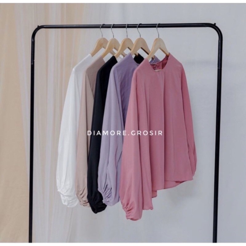 Jihan blouse lengan balon viral / blouse wanita