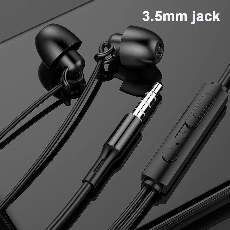 Sleep Earphone Headset Handsfree  Hifi Wired Mega Bass Stereo Soft Silicone Wear Comfortable With Audio Jack 3.5mm Plug In-ear Earphones