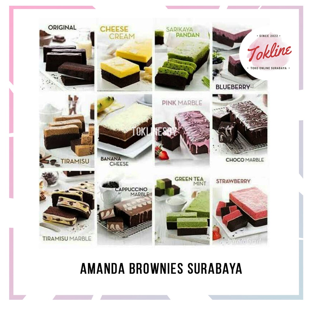 

[ KHUSUS GRAB / GOJEK ] AMANDA BROWNIES KUKUS ORIGINAL BLUEBERRY TIRAMISU STRAWBERRY GREEN TEA CAPPUCCINO MARBLE