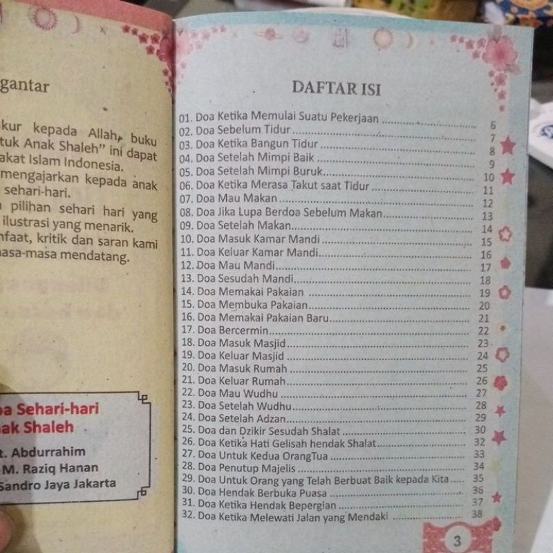 Buku Tuntunan Do'a Anak Sehari-hari Untuk Anak Sholeh Warna (15×12cm)