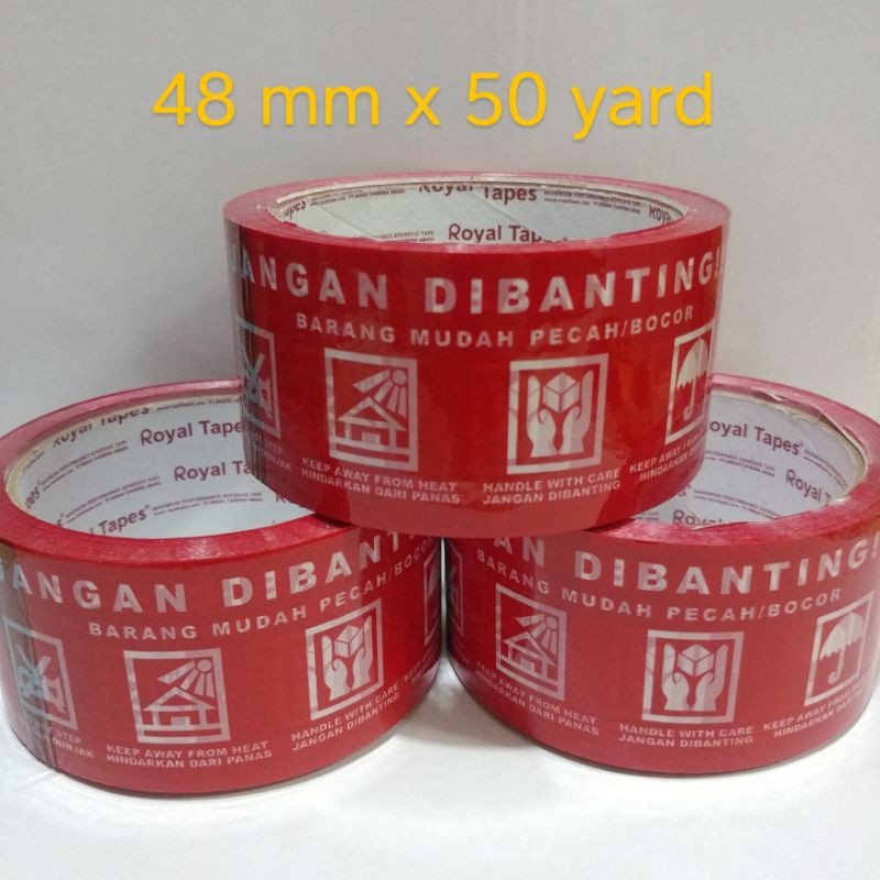 

Isolasi Lakban JANGAN DIBANTING 2 inch (48 mm) x 50 yard (45 meter)