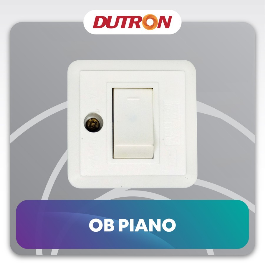 Saklar Lampu Outbow Single Tunggal Dutron Piano Engkel Tempel Dinding