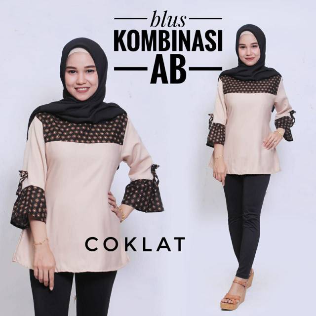 Blus batik kombinasi