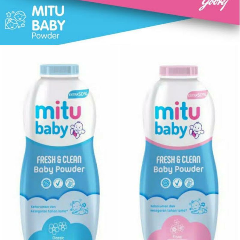 MITU BABY Fresh &amp; Clean Baby Powder | Bedak MITU | Bedak Bayi MITU