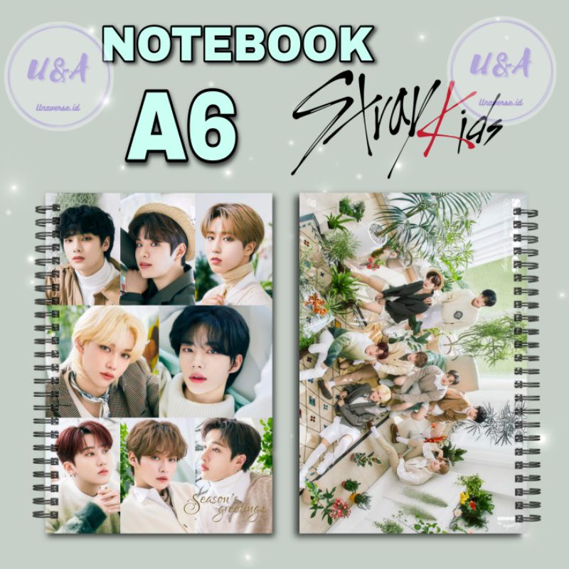 

[COD] NOTEBOOK A6 STRAY KIDS SEASONS GREETINGS 2022 Buku bangchan felix hyunjin Murah