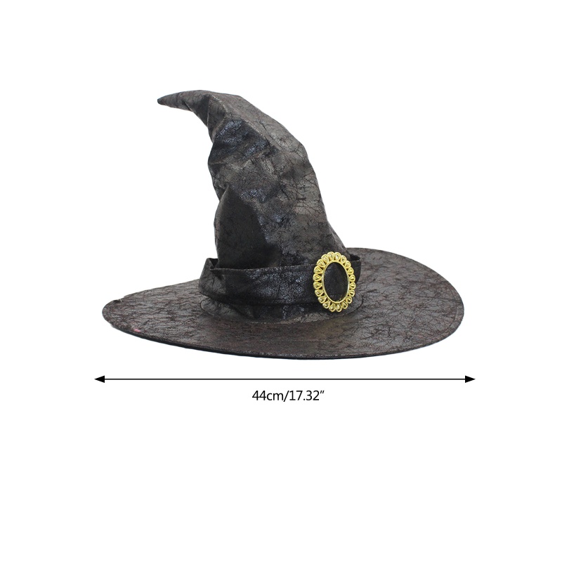 Topi Penyihir Model Lipit Untuk Pesta Halloween