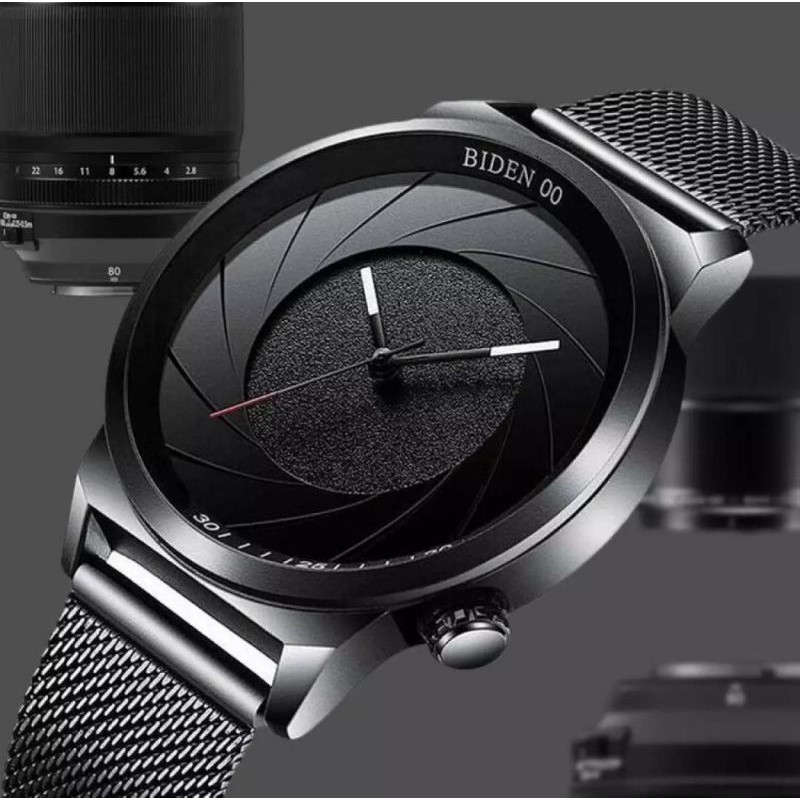 [ORIGINAL] Jam Tangan Pria Biden YN0109 Rantai Pasir Hitam