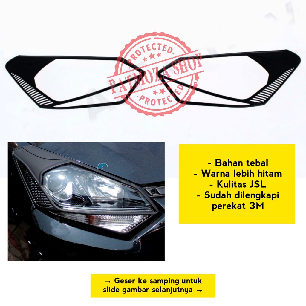 GARNISH DEPAN NEW AGYA 2017 HITAM DOFF HEAD LAMP GARNISH