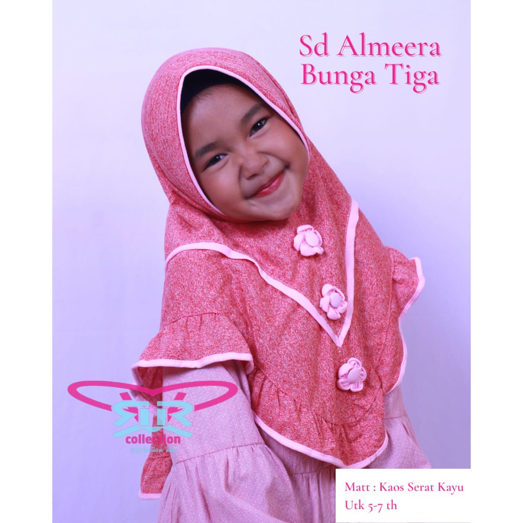 jilbab / hijab / anak /TK/SD/ allsize 6-10 thn / LIST SERAT KAYU