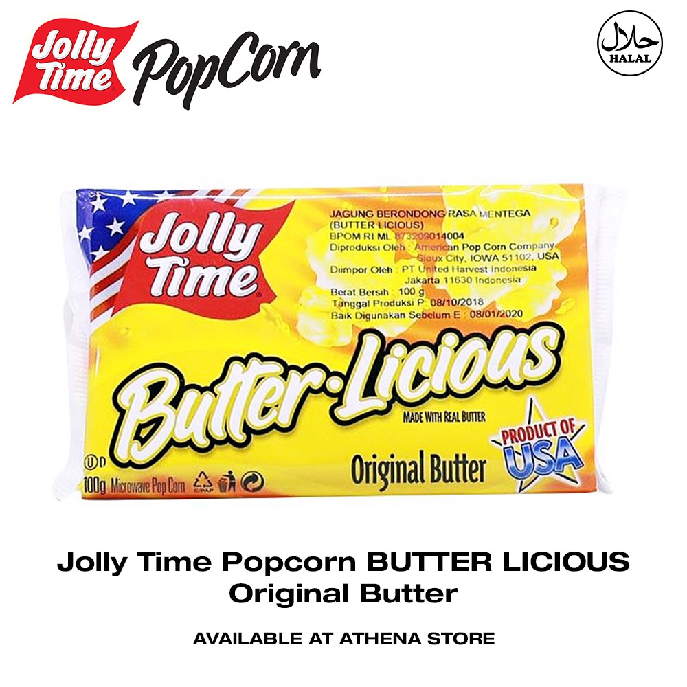 Popcorn Jolly Time BUTTER LICIOUS Original Butter 100gr
