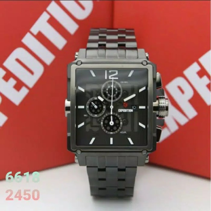 Jam tangan pria Expedition E 6618 E6618 black grey Original