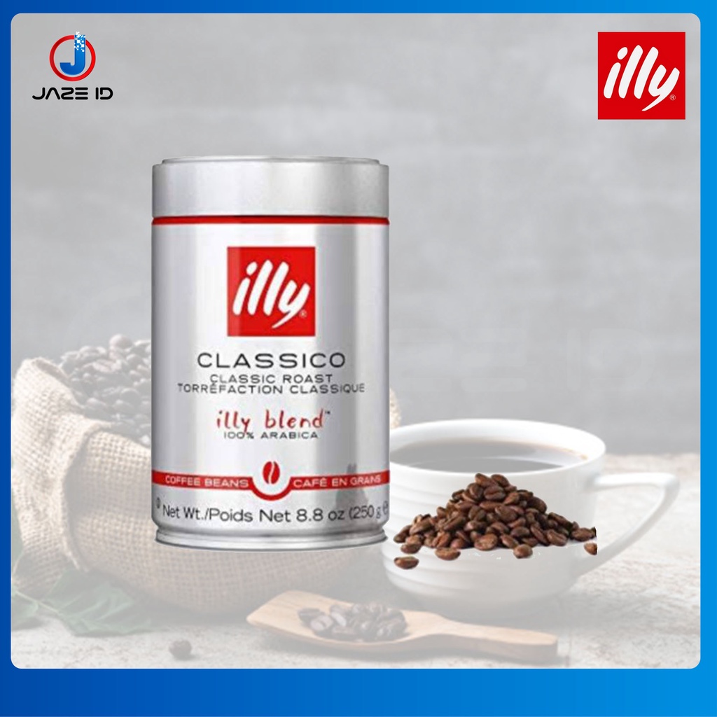 Coffe Illy Medium Roast Beans Bean Espresso 250 gram Kopi Biji Roasted Classico