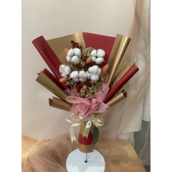 

buket cotton / buket ekslusif / buket wisuda