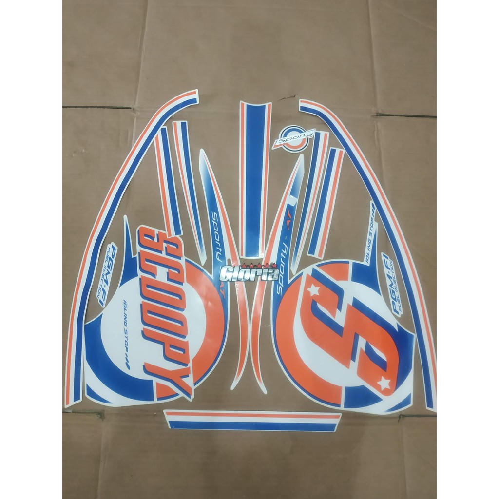 Striping List Body Scoopy Fi Sporty tahun 2015 - Putih