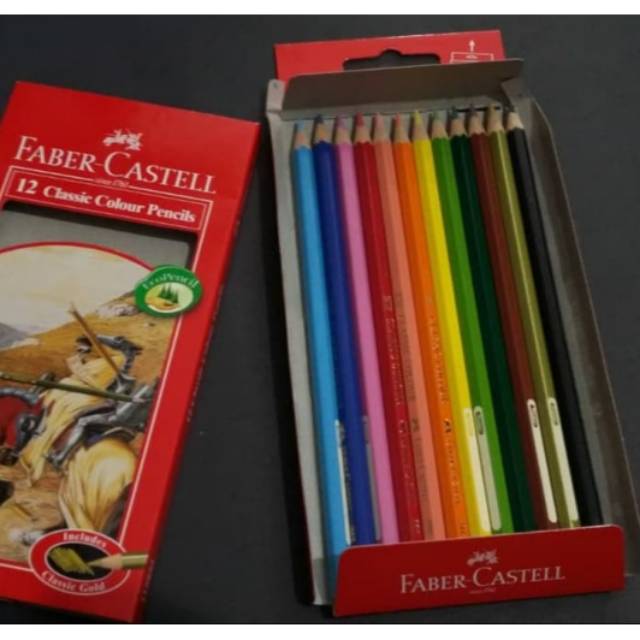 

PENSIL WARNA FABER CASTELL ISI 12 CLASSIC PANJANG