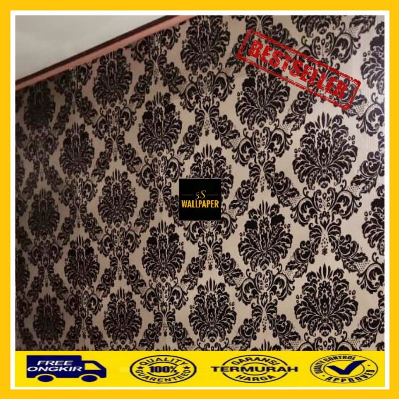 Cod Wallpaper Dinding 3d Biru Ungu Kuning Dandelion Polkadot Vintage Batik Shaby Tosca Shaby Cream Shopee Indonesia