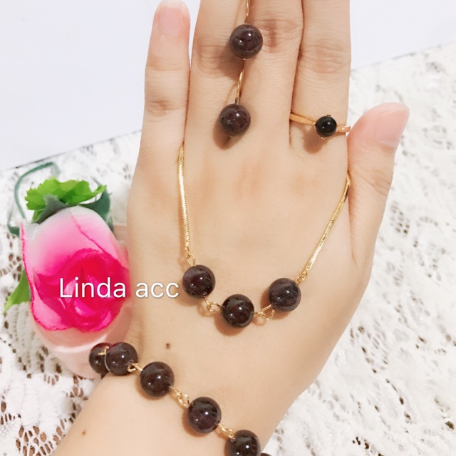 set permata giok lapis emas batu giok asli