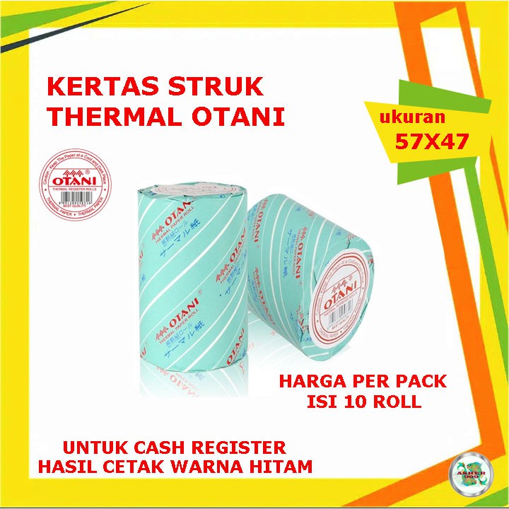 

Kertas Struk Thermal Isi 10Roll 57x47-13, Merk Otani