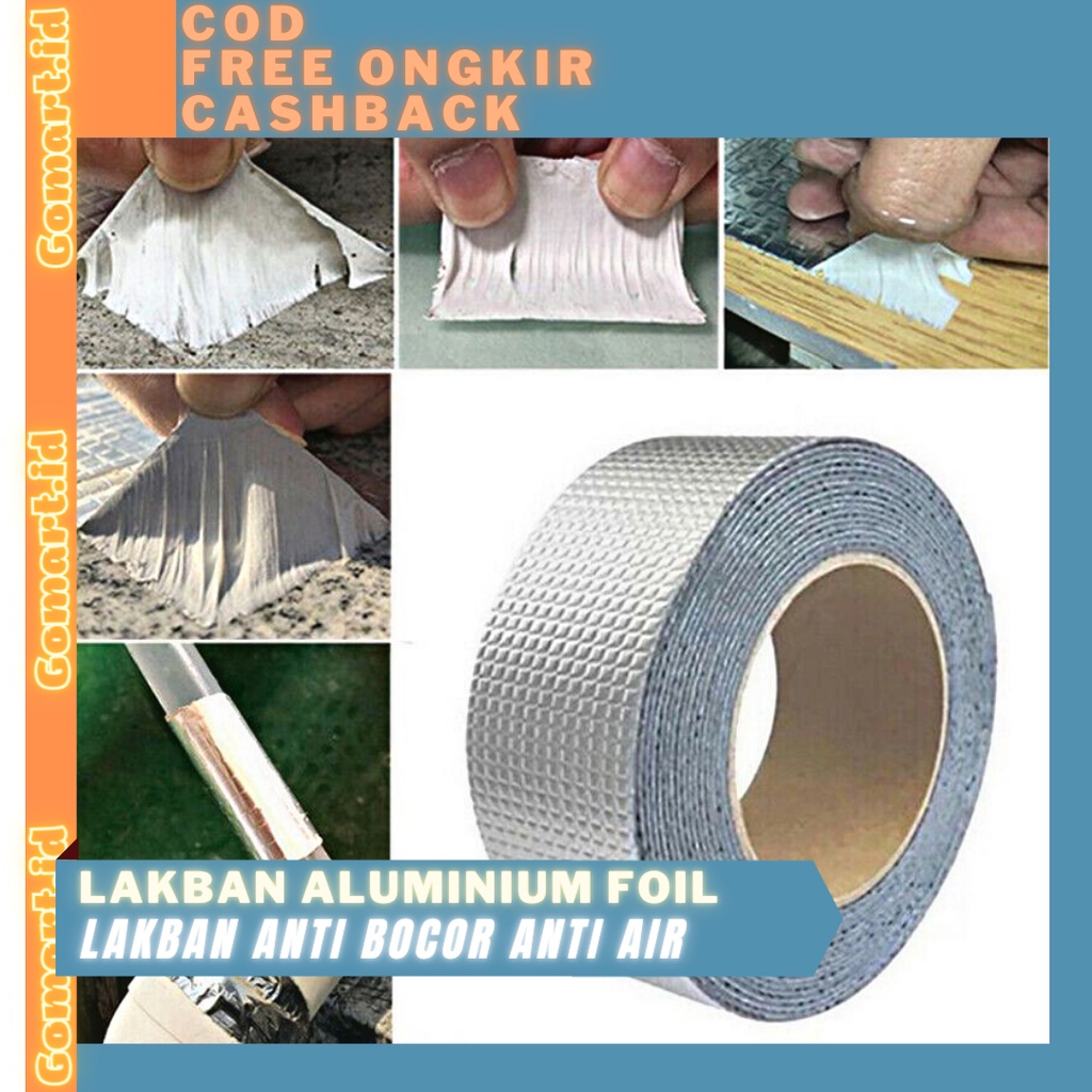 Lakban Aluminium Foil - Lakban Anti Bocor Anti Air - Super Strong Waterproof Tape Butyl